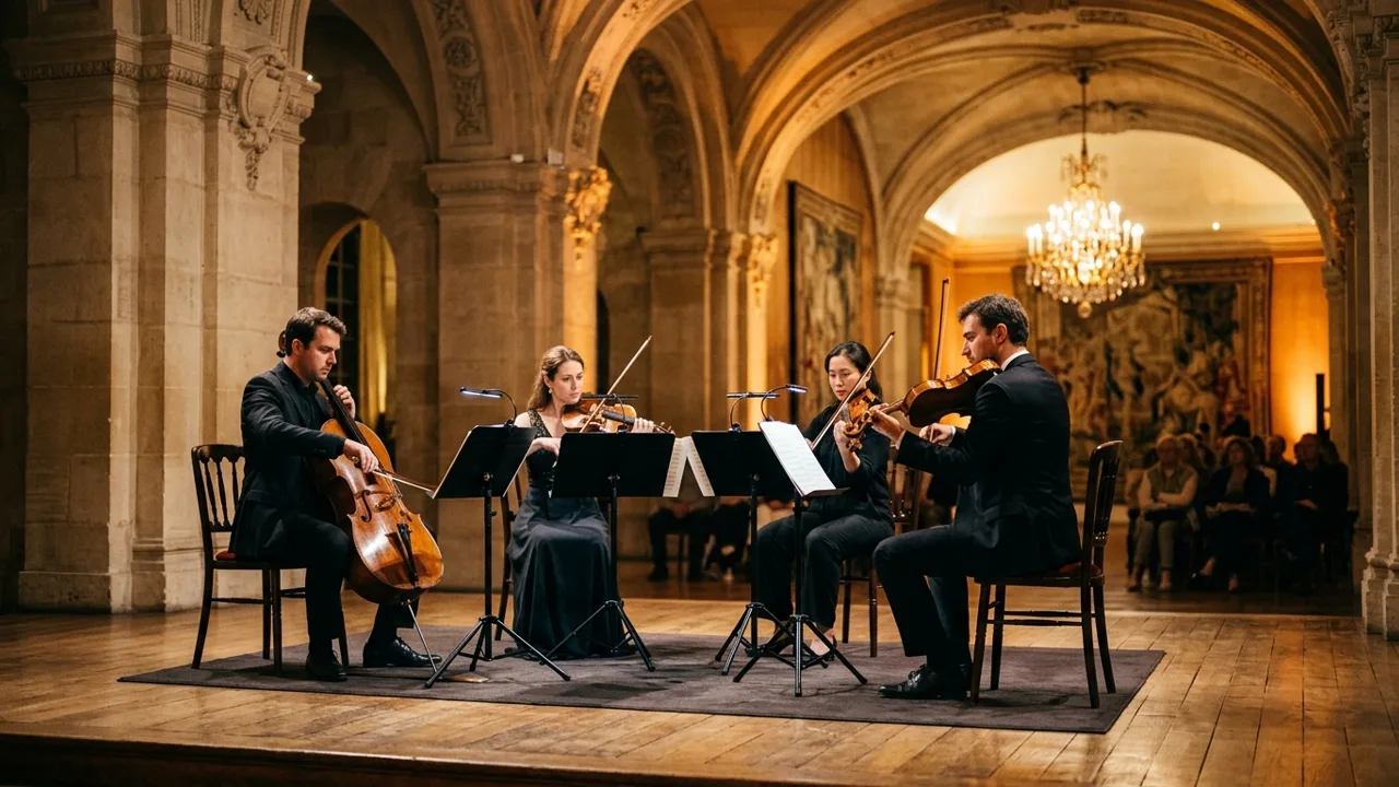 Concert classique de musique de chambre par Les Musiciens au Palais dans un monument historique