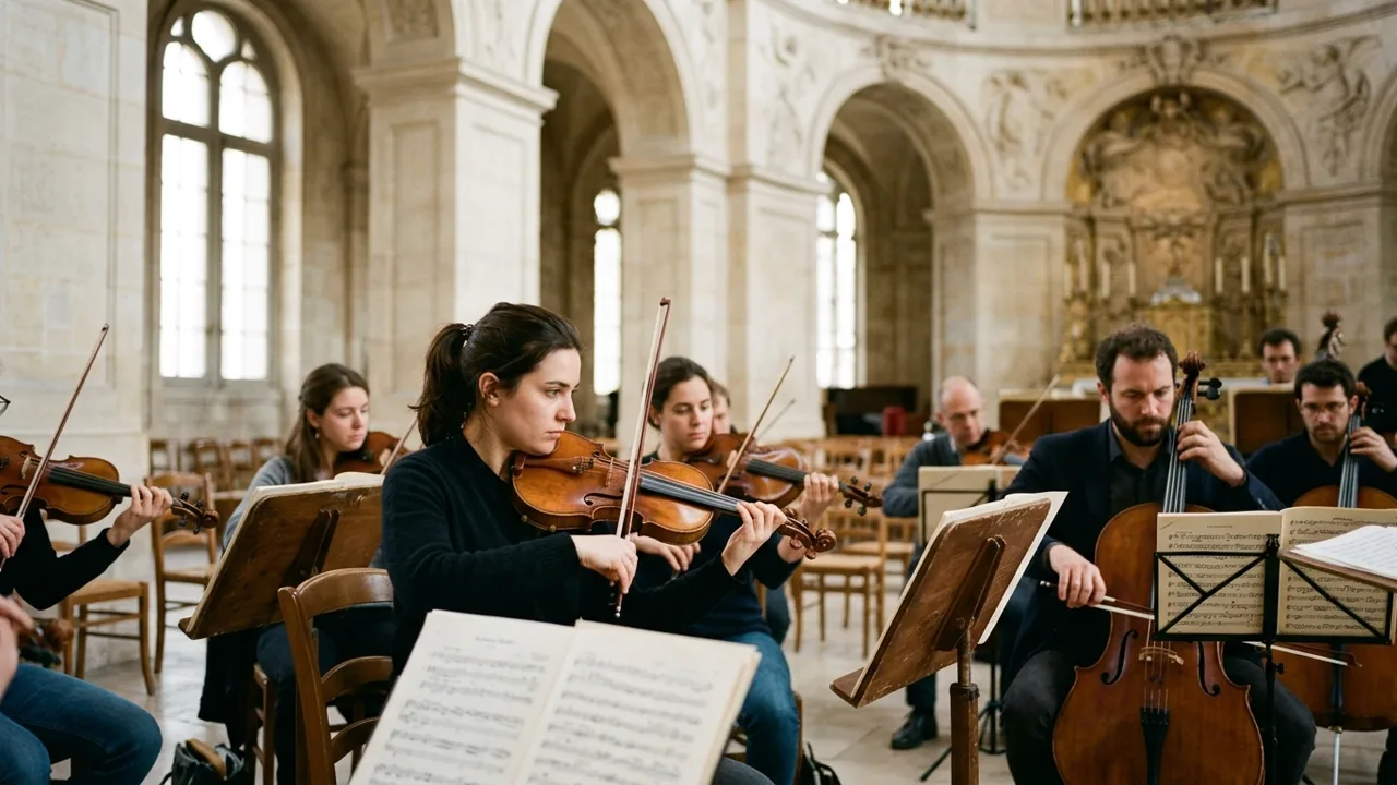 Répétition générale des musiciens dans un monument toulousain